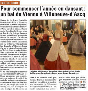 JEH article Voix du Nord 3 Janvier 2012