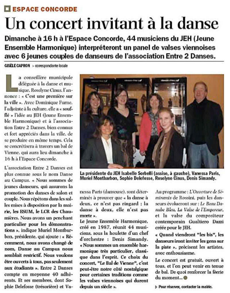 JEH article Nord Eclair 4 Janvier 2012